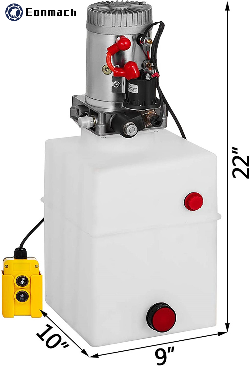 12 Volt DC Hydraulic Power Unit Single Acting Hydraulic Dump Trailer Pump